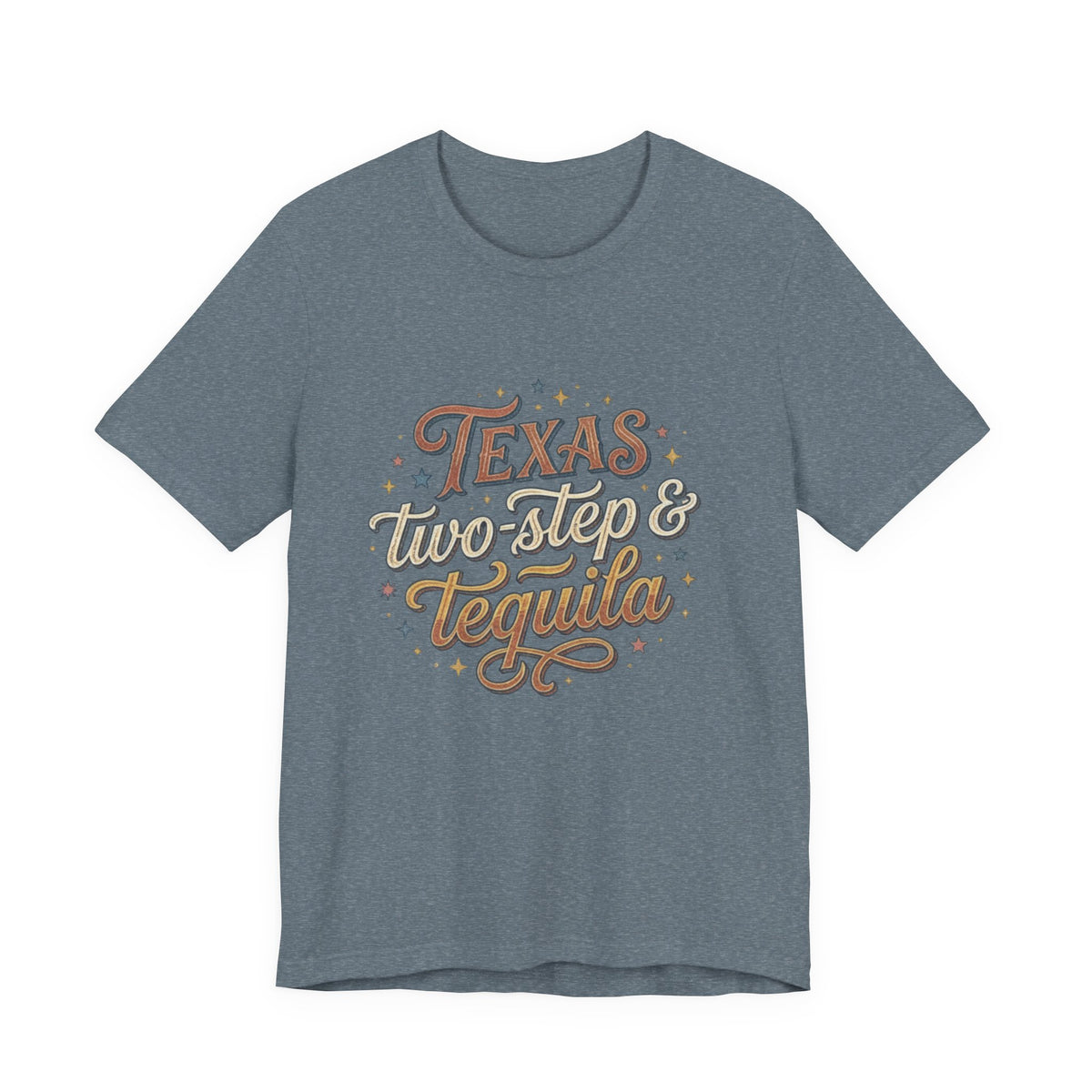 Texas Two Step & Tequila T-Shirt — Retro Country Music Tee, Western Dance Graphic Top, Boho Cowgirl Apparel, Honky Tonk Shirt