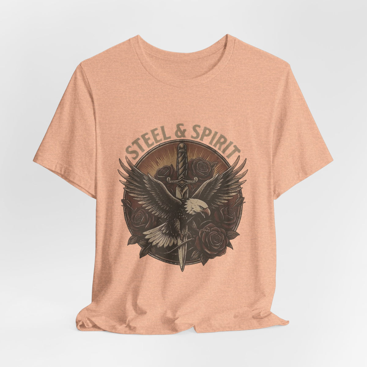 Steel Spirit Eagle T-Shirt — Mechanical Bald Eagle Graphic Tee, Tactical Western Apparel, Rugged Country Style Shirt
