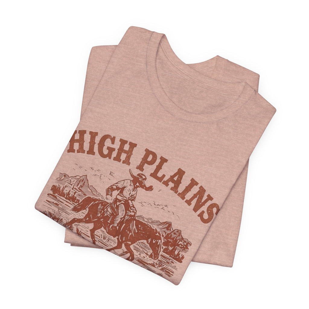 High Plains Drifter Cowboy T-Shirt, Vintage Western Graphic Tee, Retro Rodeo Shirt, Desert Landscape TX Clothing