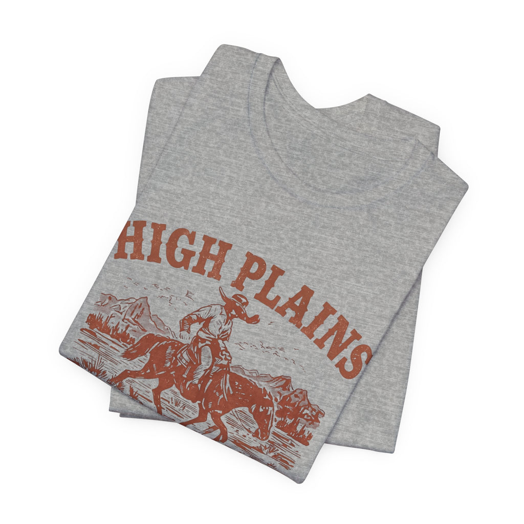 High Plains Drifter Cowboy T-Shirt, Vintage Western Graphic Tee, Retro Rodeo Shirt, Desert Landscape TX Clothing