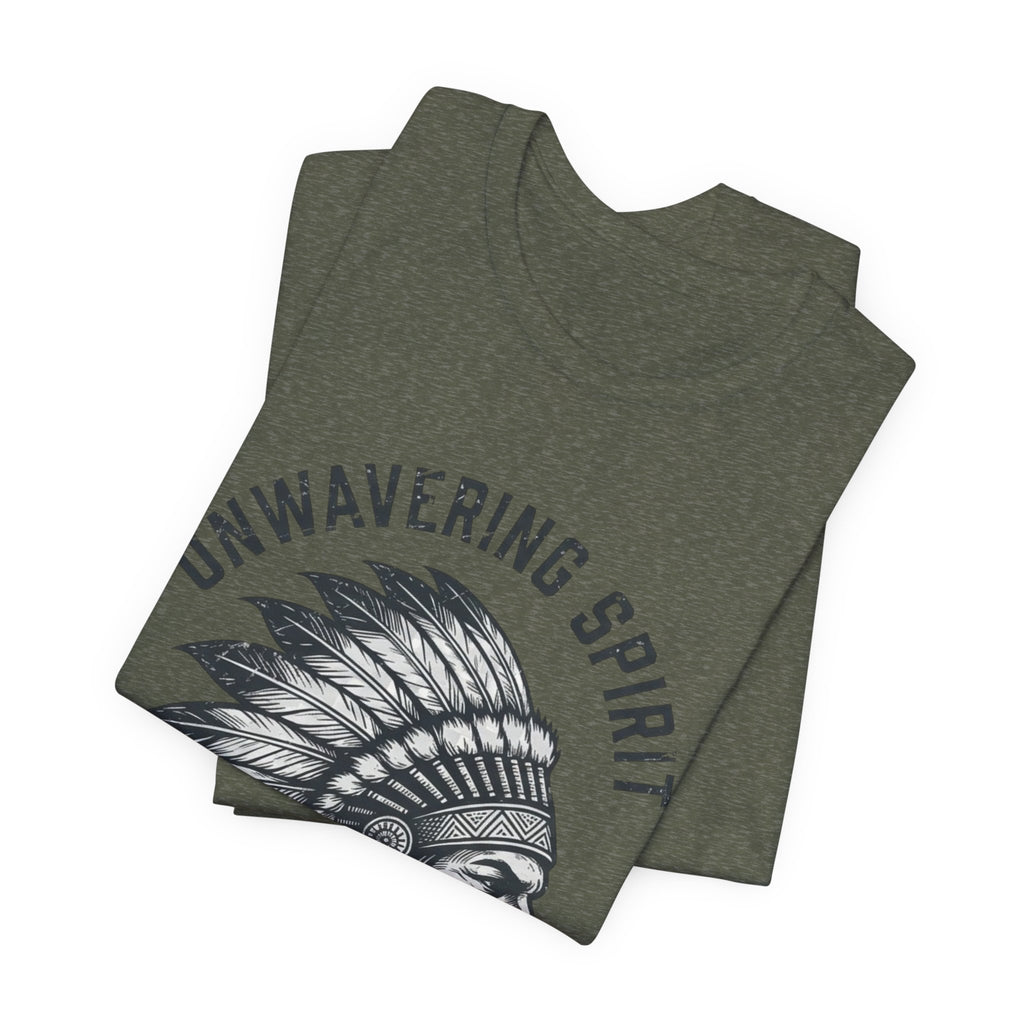 Unwavering Spirit T-Shirt — Native Chief Headdress Graphic Tee