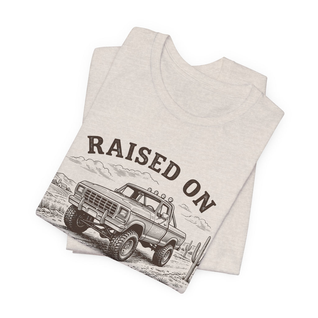 Raised On Country Roads Truck T‑Shirt — Vintage Western Pickup Tee