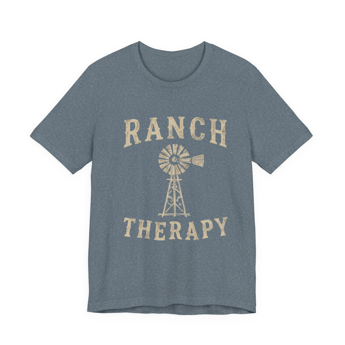 Ranch Therapy T-Shirt — Vintage Windmill Graphic Tee, Farm Life Apparel, Country Western Shirt, Rustic Women's Top, Rural Lifestyle