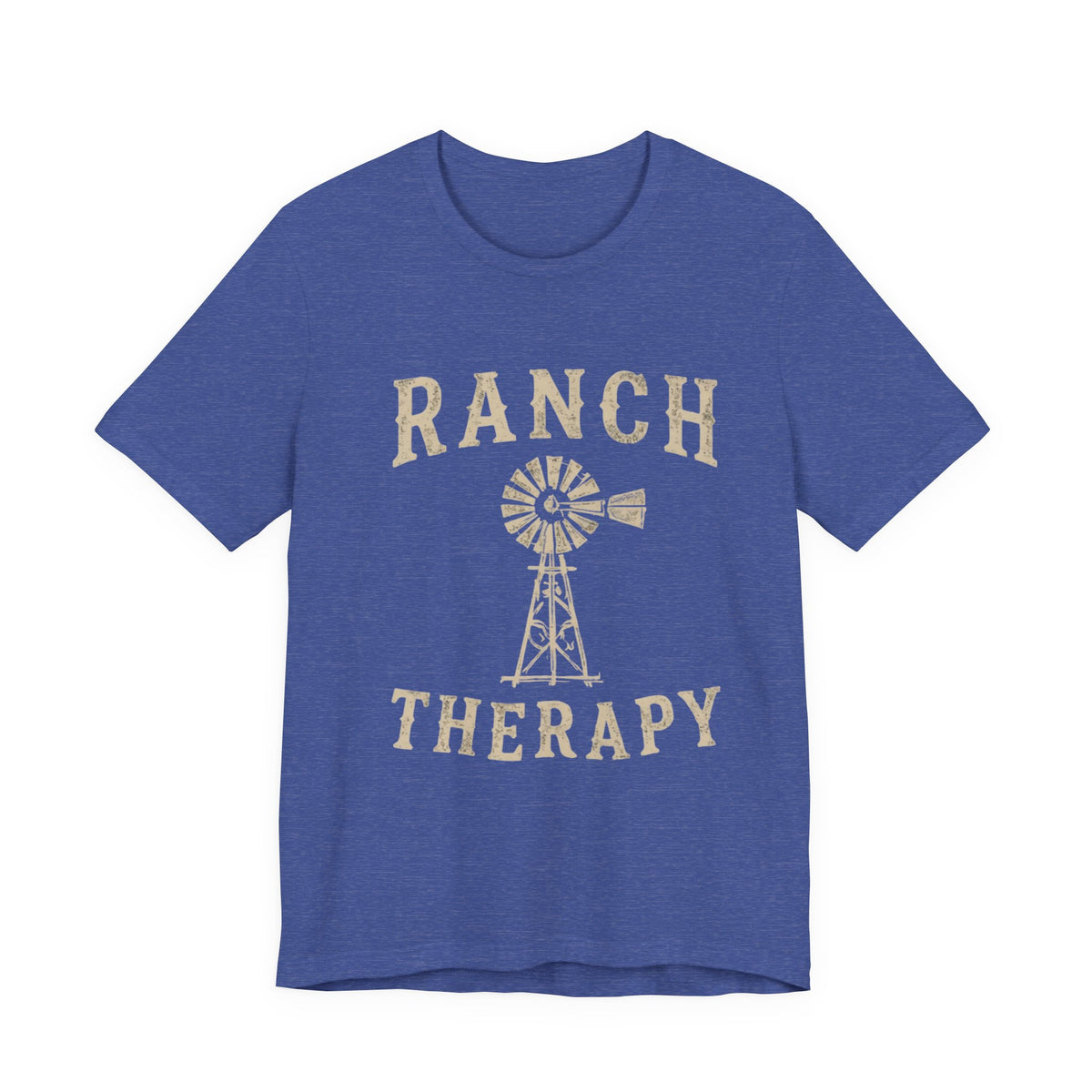 Ranch Therapy T-Shirt — Vintage Windmill Graphic Tee, Farm Life Apparel, Country Western Shirt, Rustic Women's Top, Rural Lifestyle