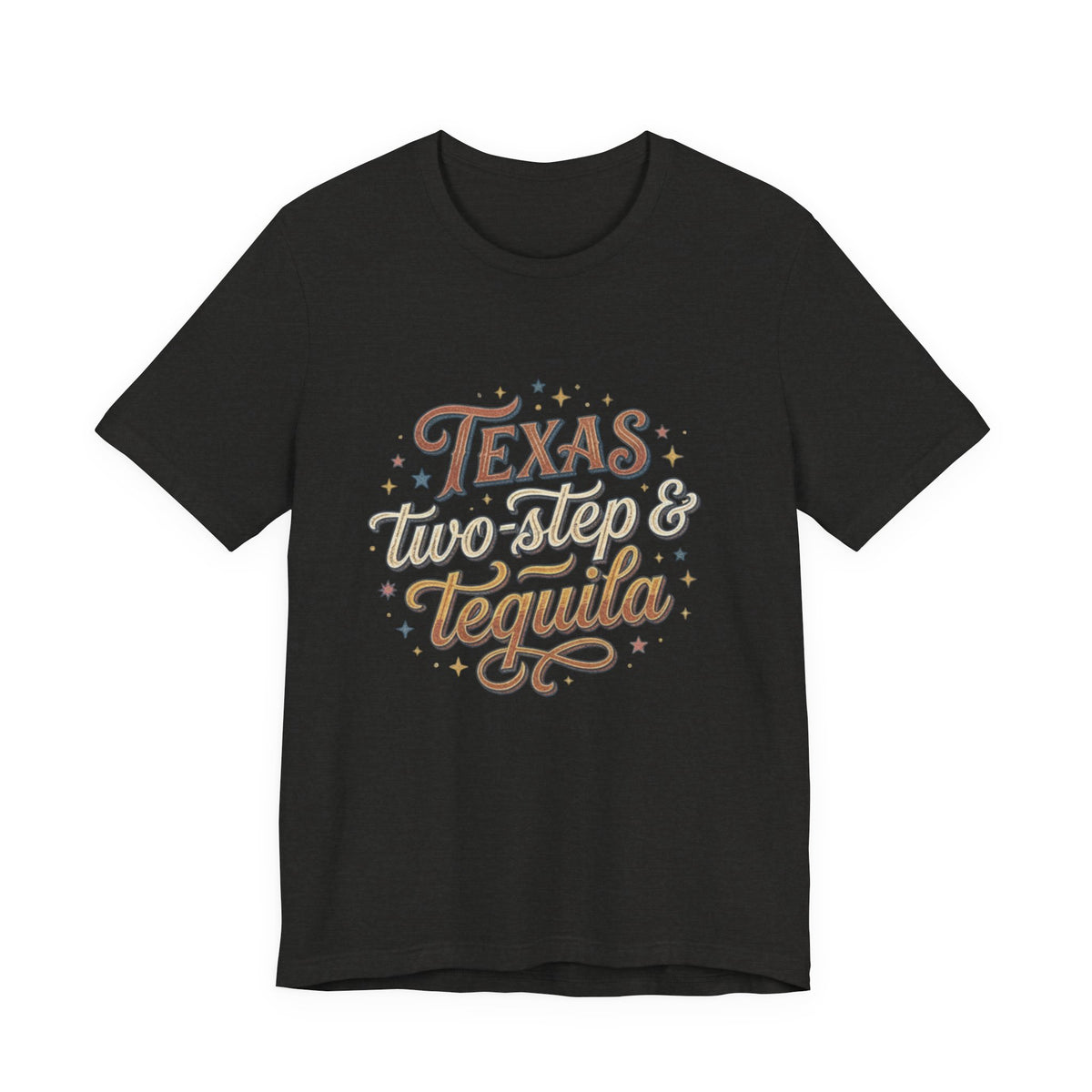 Texas Two Step & Tequila T-Shirt — Retro Country Music Tee, Western Dance Graphic Top, Boho Cowgirl Apparel, Honky Tonk Shirt