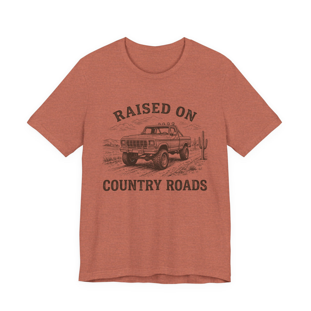 Raised On Country Roads Truck T‑Shirt — Vintage Western Pickup Tee