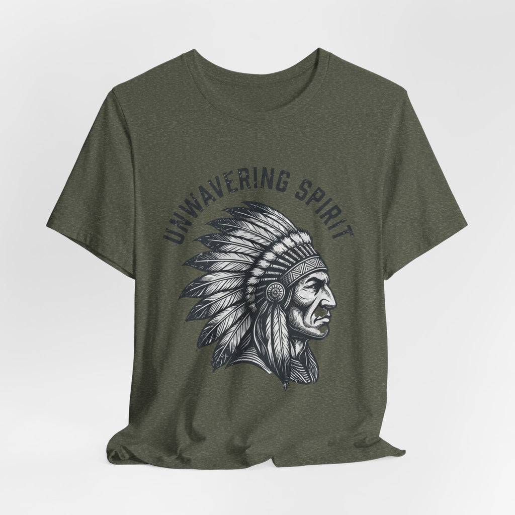 Unwavering Spirit T-Shirt — Native Chief Headdress Graphic Tee