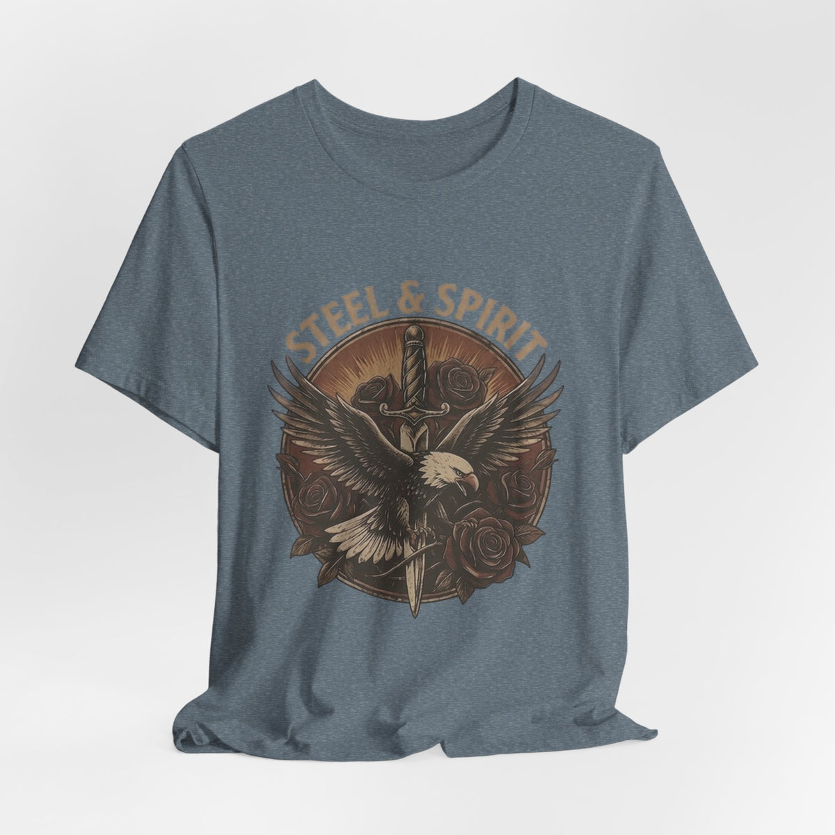 Steel Spirit Eagle T-Shirt — Mechanical Bald Eagle Graphic Tee, Tactical Western Apparel, Rugged Country Style Shirt