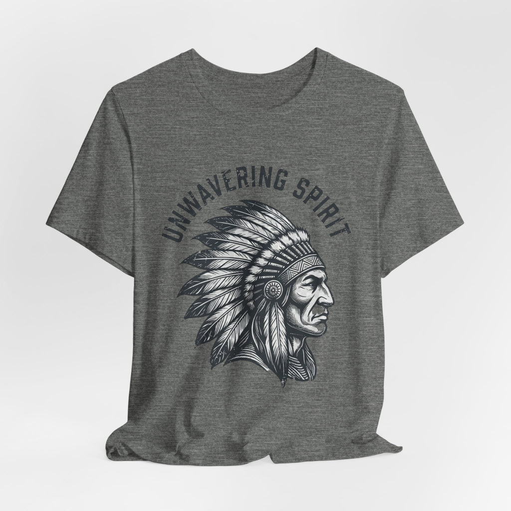 Unwavering Spirit T-Shirt — Native Chief Headdress Graphic Tee