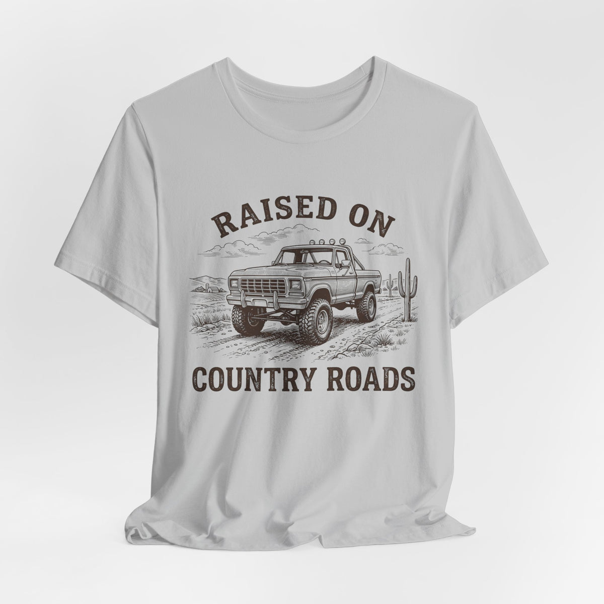 Raised On Country Roads Truck T‑Shirt — Vintage Western Pickup Tee