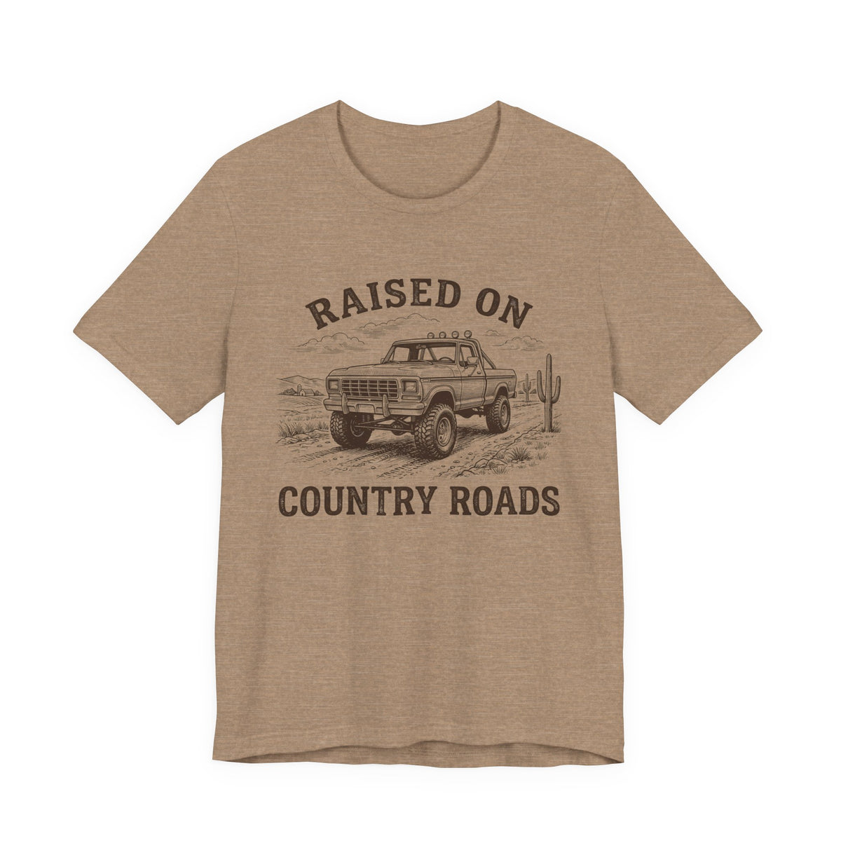 Raised On Country Roads Truck T‑Shirt — Vintage Western Pickup Tee