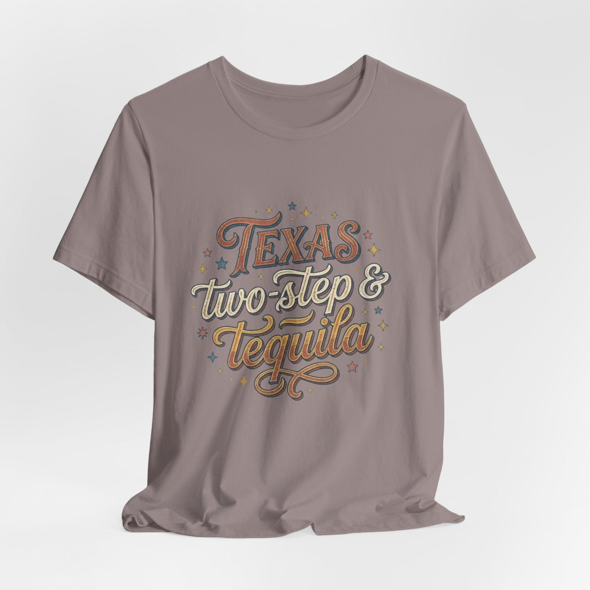 Texas Two Step & Tequila T-Shirt — Retro Country Music Tee, Western Dance Graphic Top, Boho Cowgirl Apparel, Honky Tonk Shirt