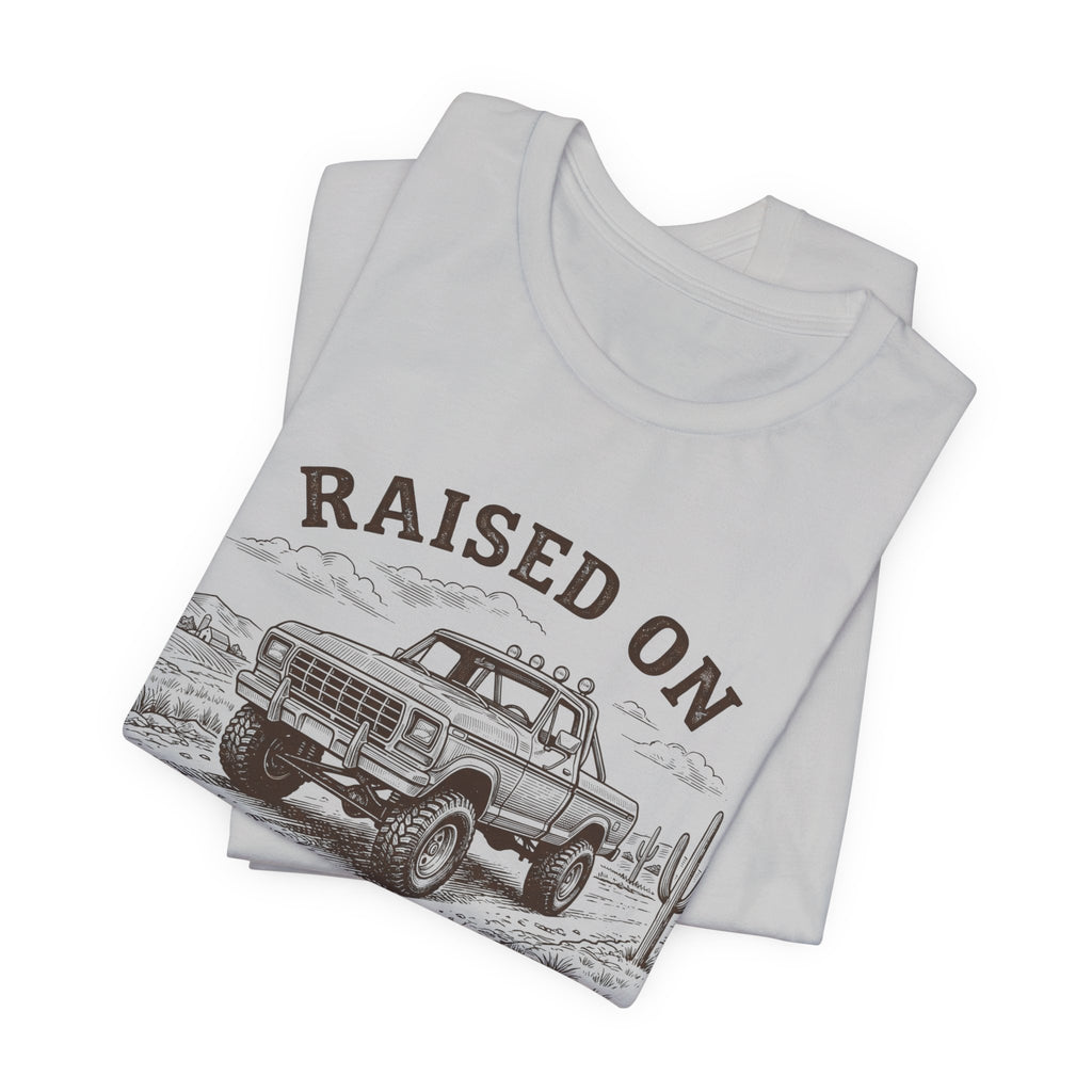 Raised On Country Roads Truck T‑Shirt — Vintage Western Pickup Tee