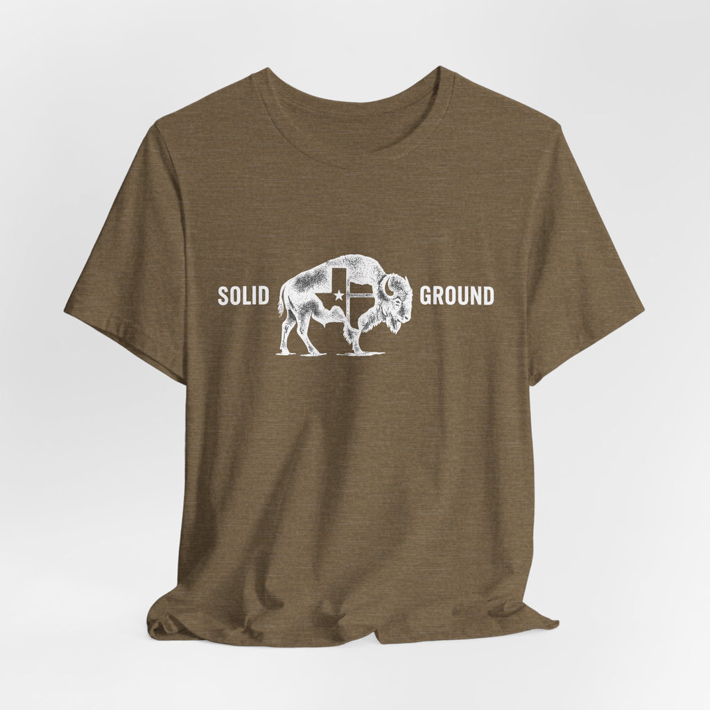 Solid Ground — Minimalist Vintage Bison Tee