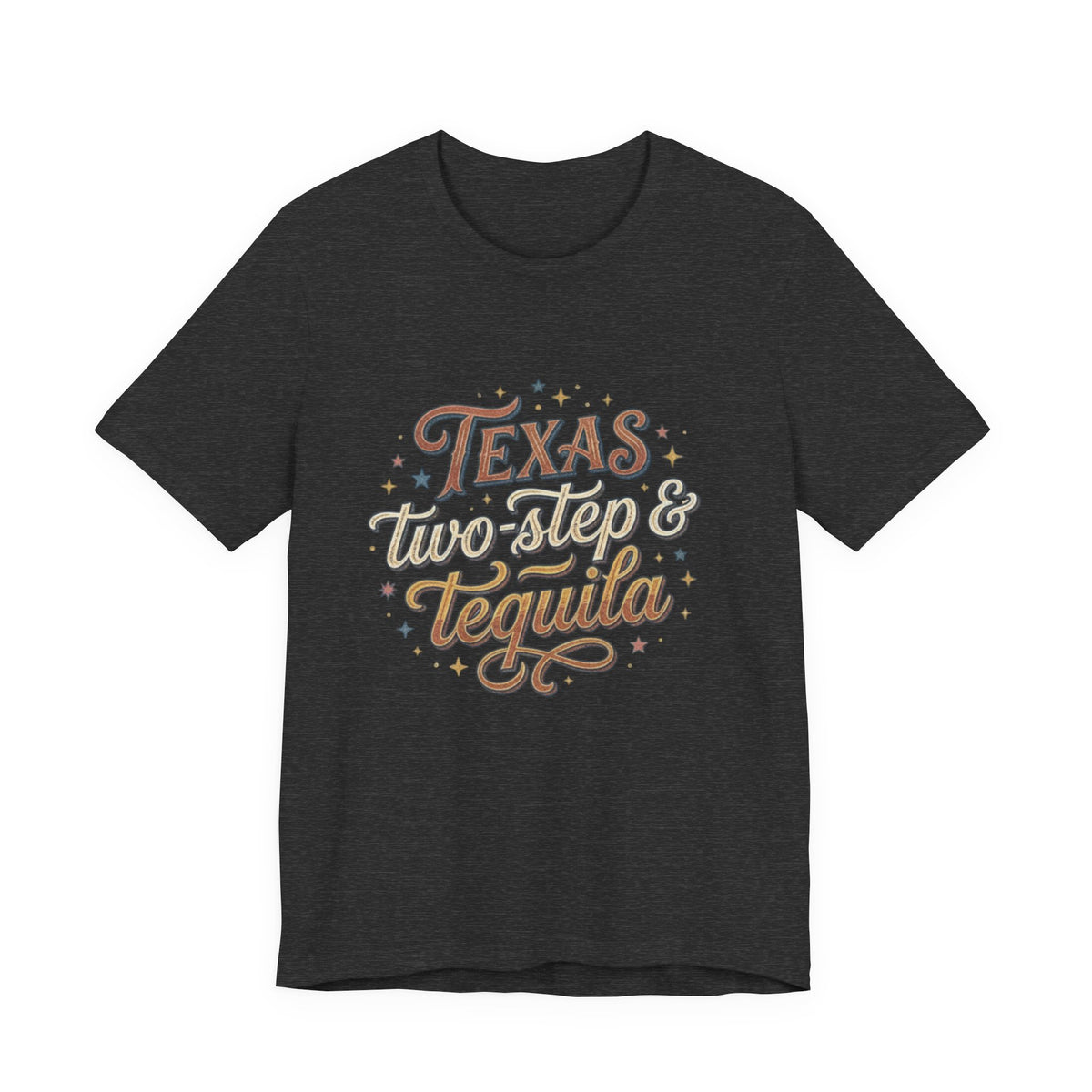 Texas Two Step & Tequila T-Shirt — Retro Country Music Tee, Western Dance Graphic Top, Boho Cowgirl Apparel, Honky Tonk Shirt