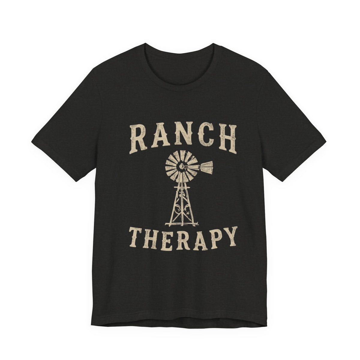 Ranch Therapy T-Shirt — Vintage Windmill Graphic Tee, Farm Life Apparel, Country Western Shirt, Rustic Women's Top, Rural Lifestyle