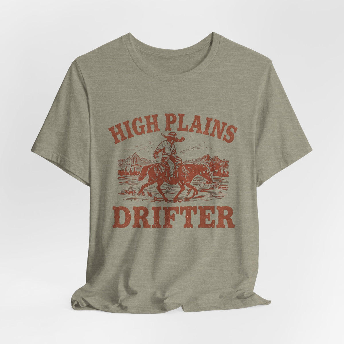 High Plains Drifter Cowboy T-Shirt, Vintage Western Graphic Tee, Retro Rodeo Shirt, Desert Landscape TX Clothing