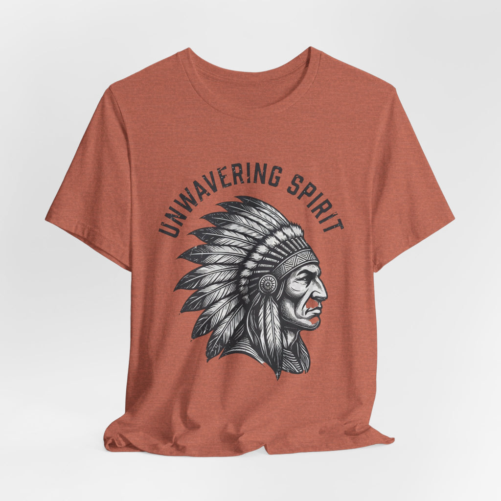 Unwavering Spirit T-Shirt — Native Chief Headdress Graphic Tee