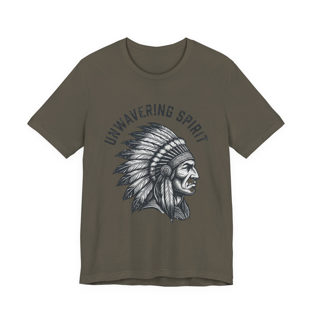 Unwavering Spirit T-Shirt — Native Chief Headdress Graphic Tee
