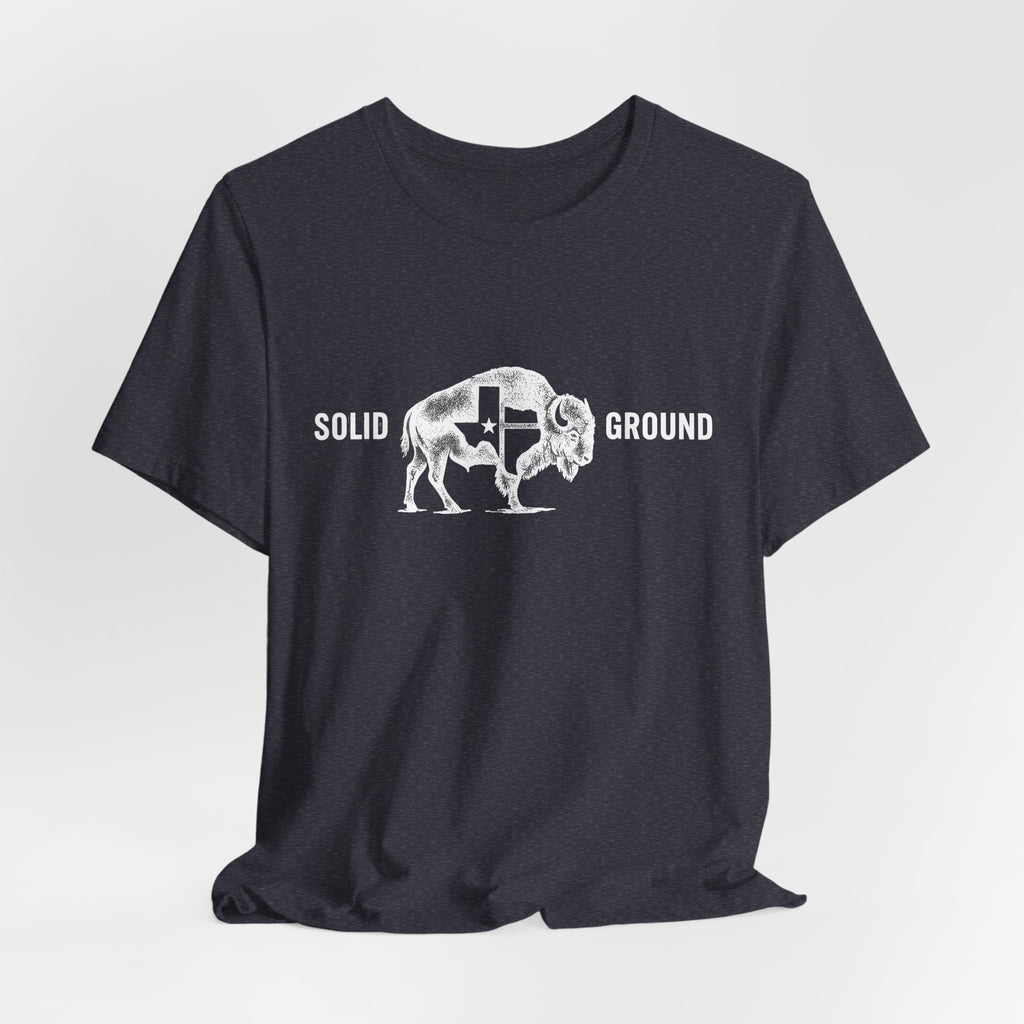 Solid Ground — Minimalist Vintage Bison Tee