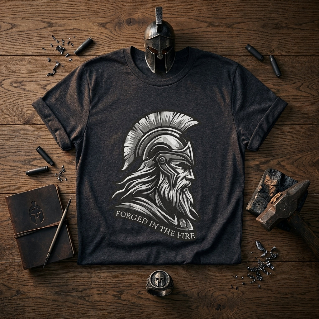 "Forged in the Fire" Warrior Helmet Graphic Tee