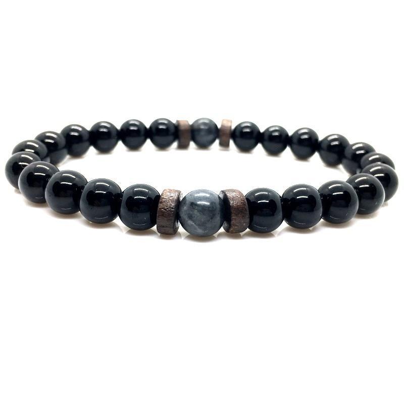 Lava Stone & Moonstone Men's Bracelet — Chakra Diffuser
