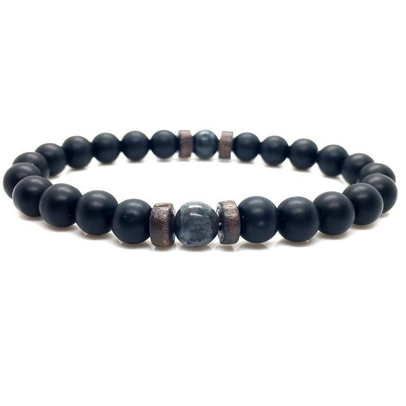Lava Stone & Moonstone Men's Bracelet — Chakra Diffuser