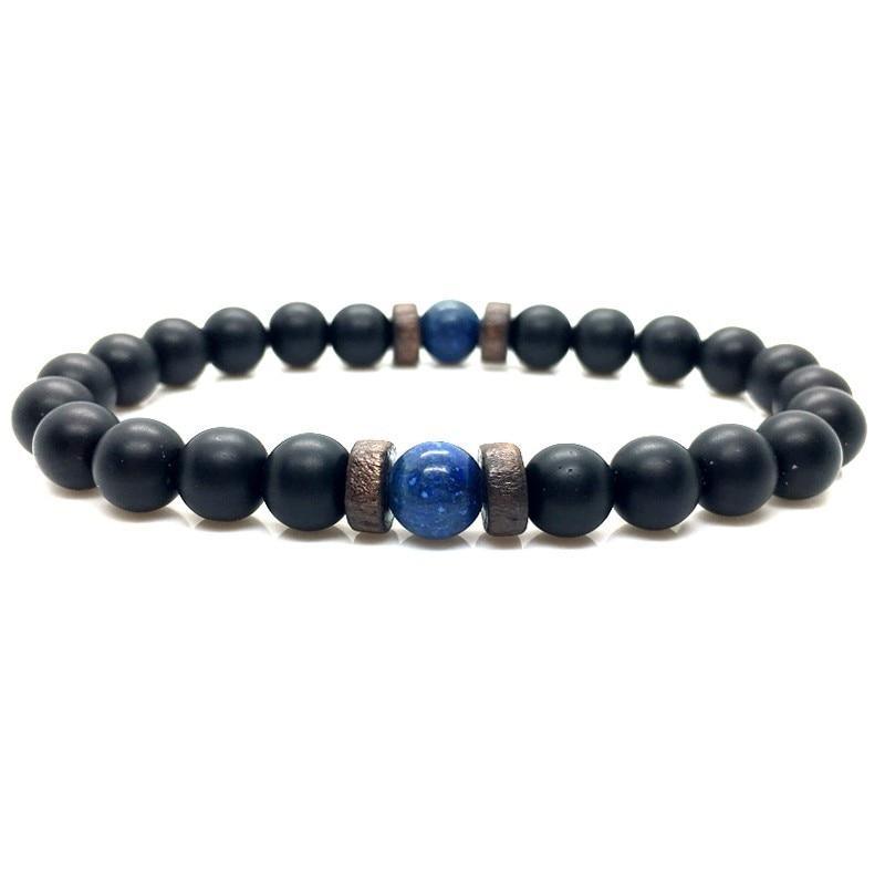 Lava Stone & Moonstone Men's Bracelet — Chakra Diffuser