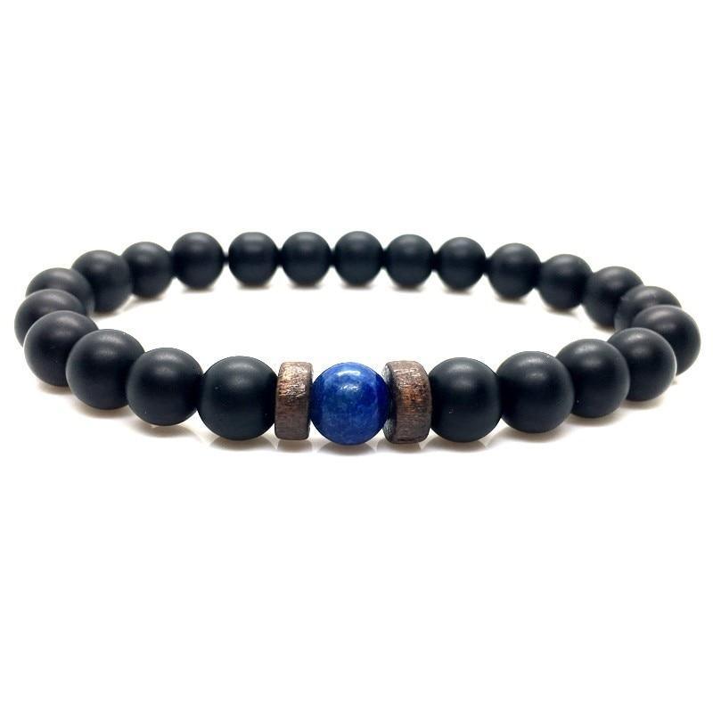 Lava Stone & Moonstone Men's Bracelet — Chakra Diffuser