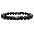Lava Stone & Moonstone Men's Bracelet — Chakra Diffuser
