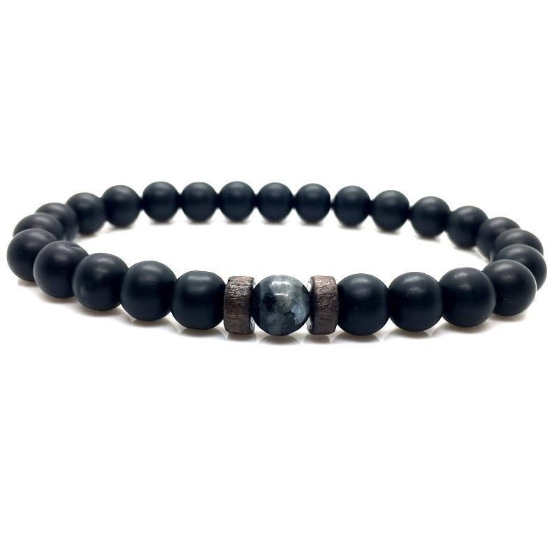 Lava Stone & Moonstone Men's Bracelet — Chakra Diffuser