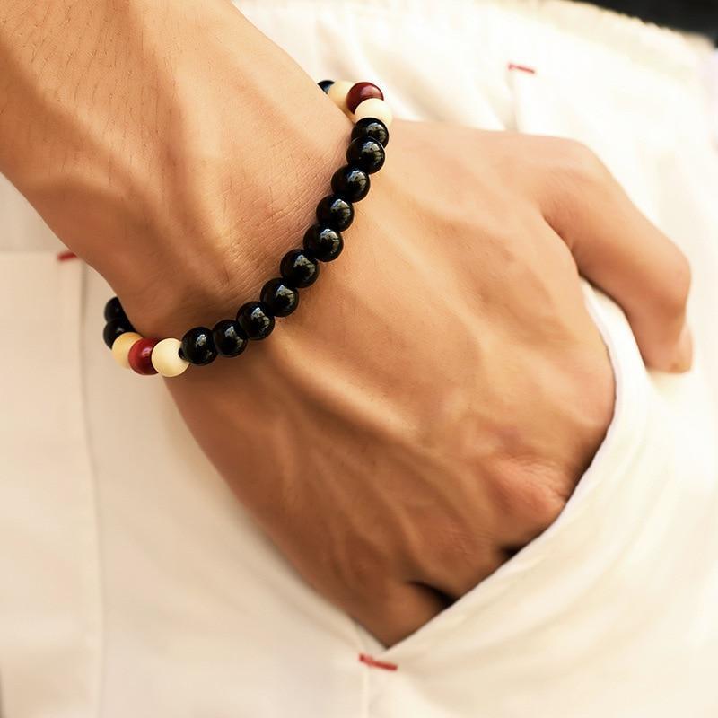 Lava Stone & Moonstone Men's Bracelet — Chakra Diffuser