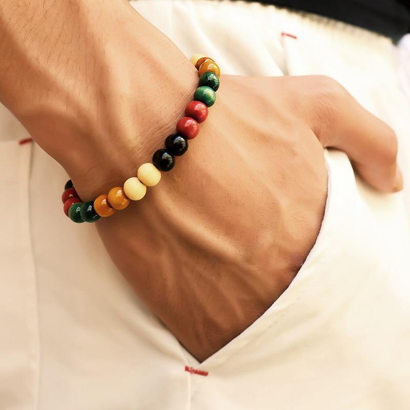 Lava Stone & Moonstone Men's Bracelet — Chakra Diffuser