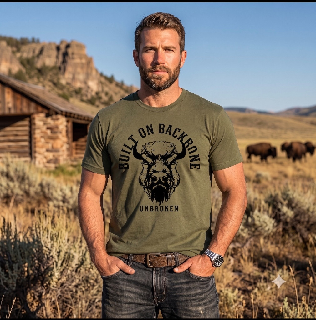 Built on Backbone "Unbroken" Bison Graphic Tee | GGX