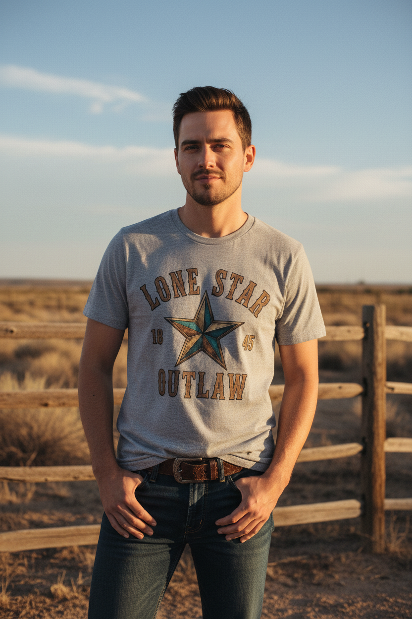 Lone Star Outlaw Tee — Lifestyle Shot