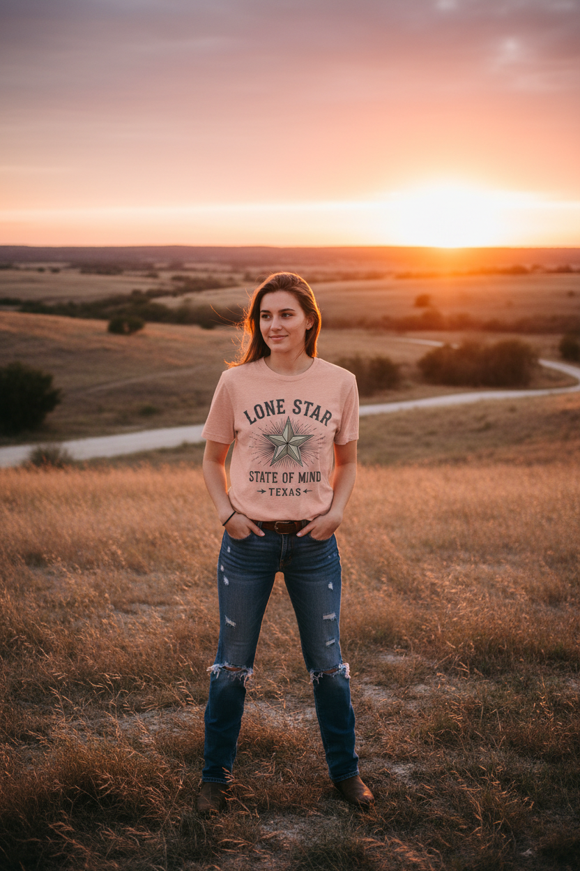 Lone Star State of Mind Texas Tee — Lifestyle Shot