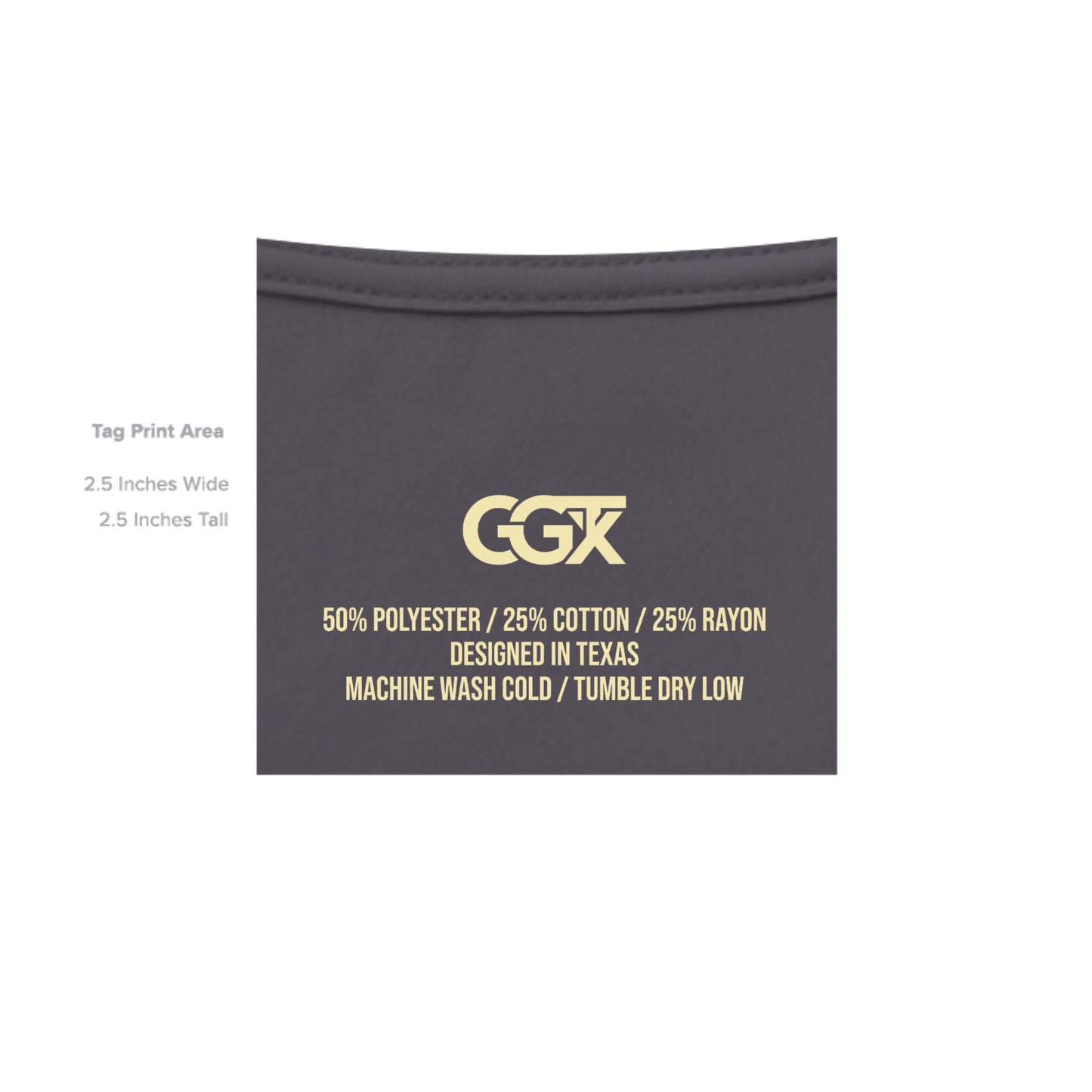 Solid Dark Grey Triblend - 3413C - INSIDE_TAG_LINE