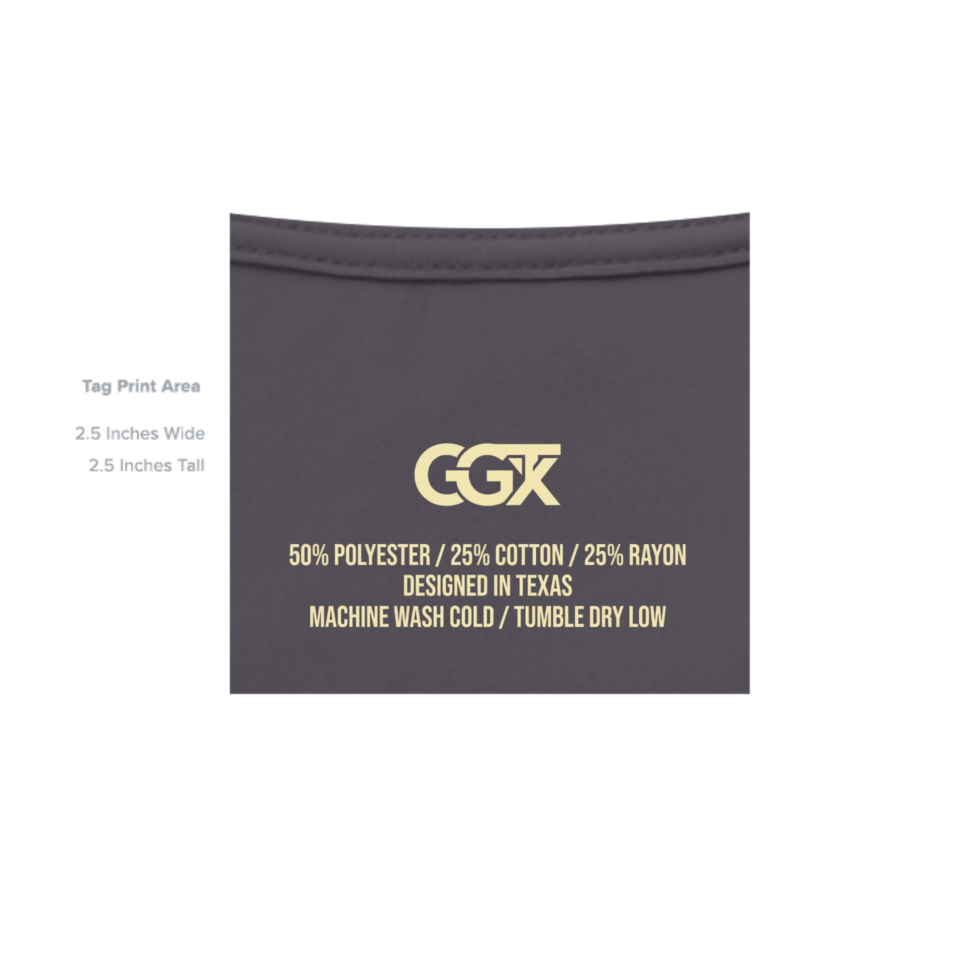Solid Dark Grey Triblend - 3413C - INSIDE_TAG_LINE