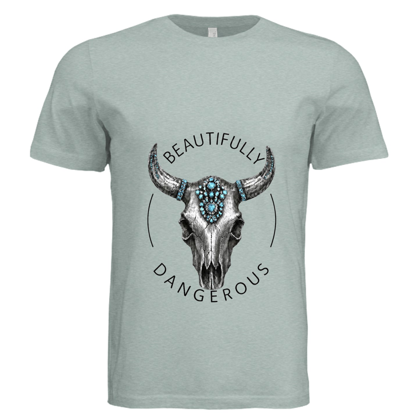 Dusty Blue Triblend - 3413C - FRONT