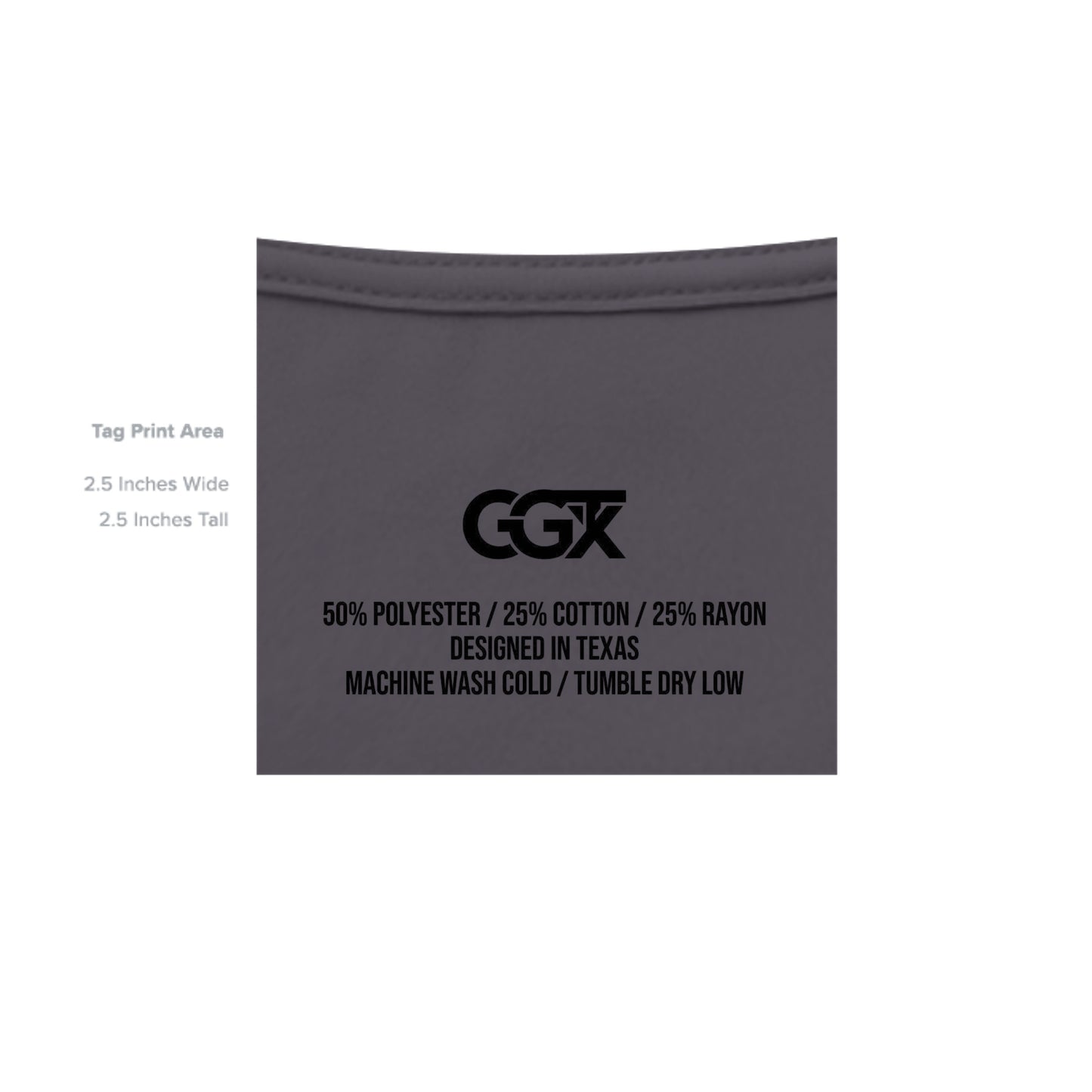 Solid Dark Grey Triblend - 3413C - INSIDE_TAG_LINE