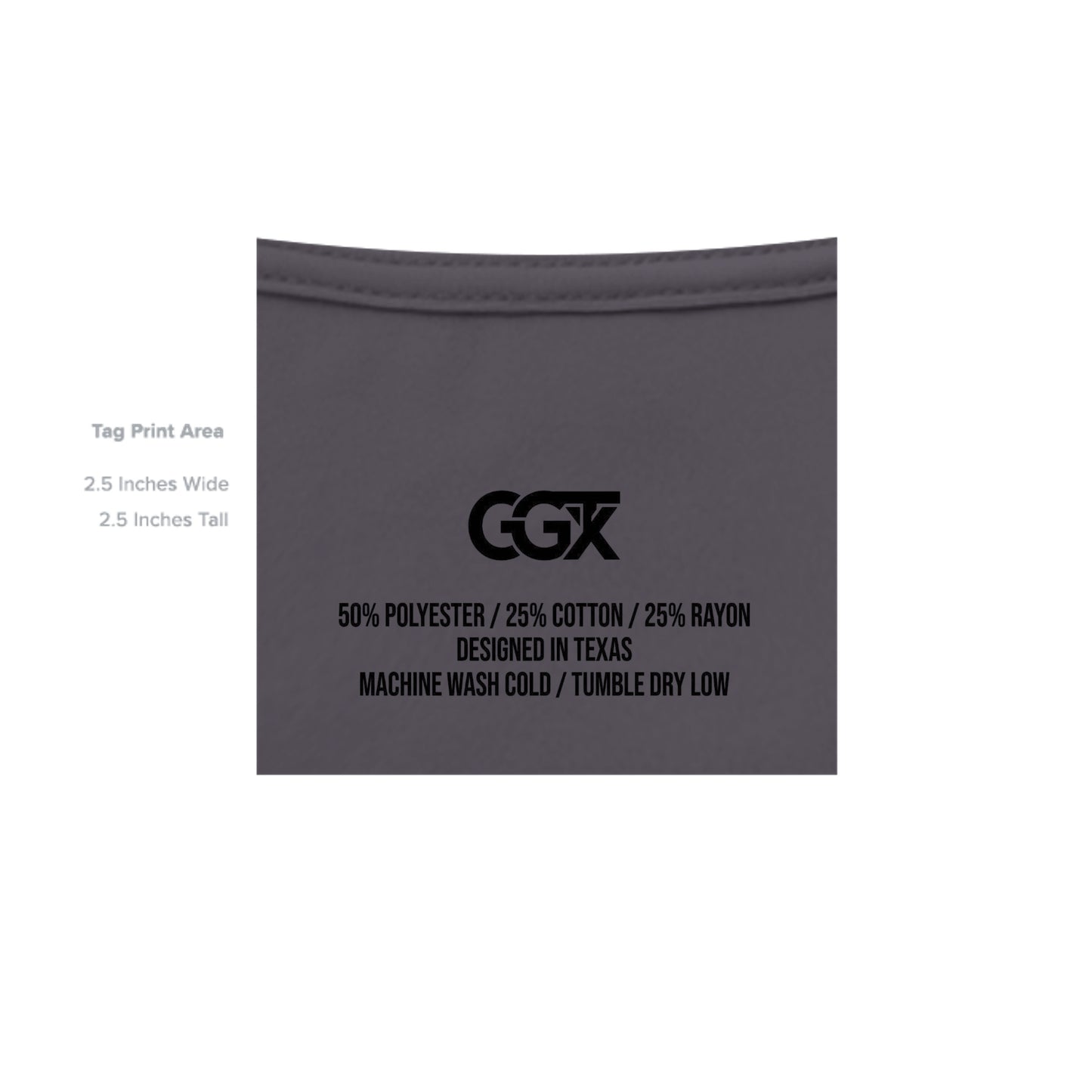 Solid Dark Grey Triblend - 3413C - INSIDE_TAG_LINE