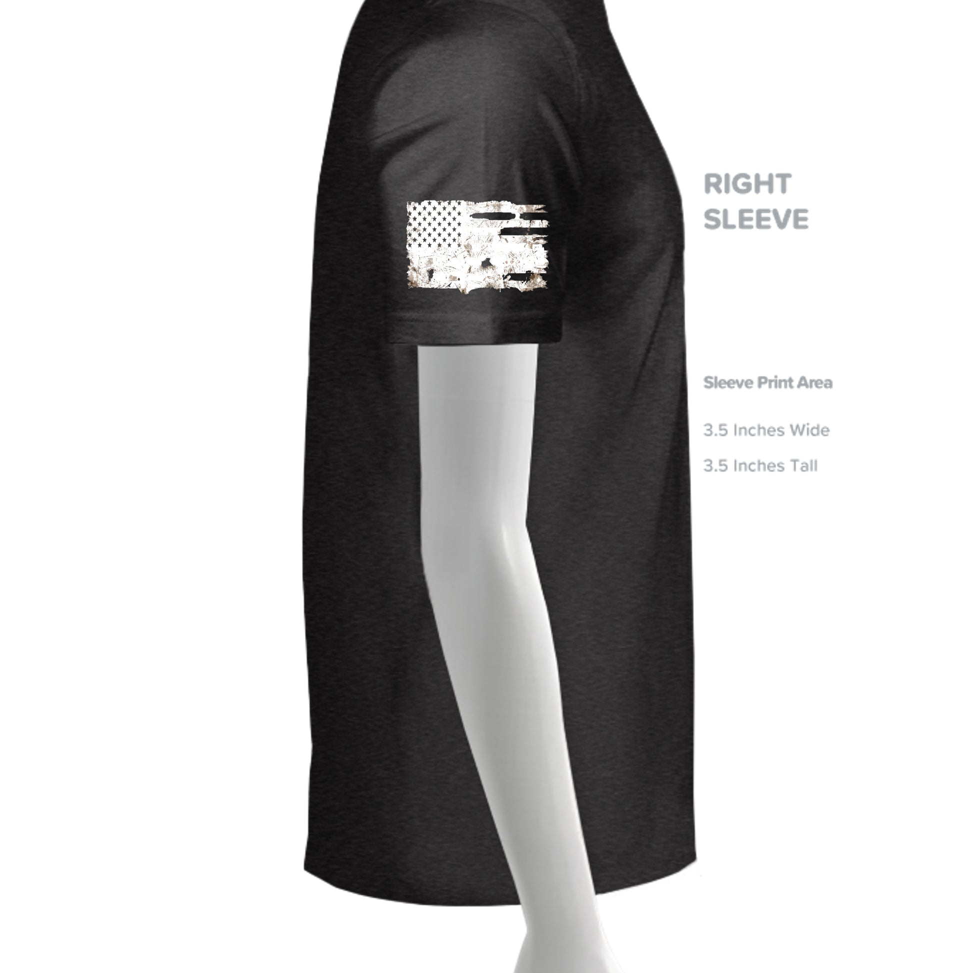 Black Heather Triblend - 3413C - SLEEVE_RIGHT