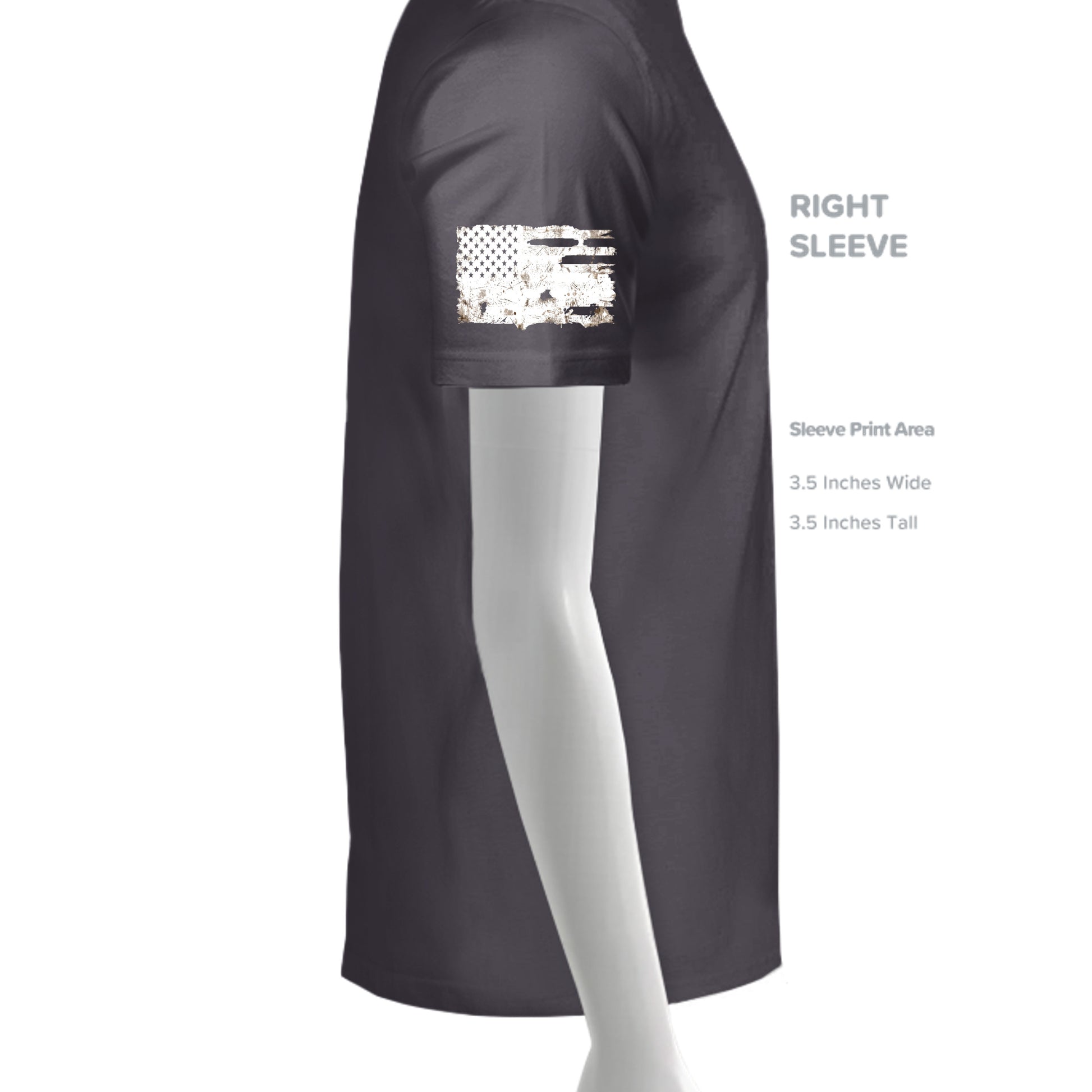 Solid Dark Grey Triblend - 3413C - SLEEVE_RIGHT