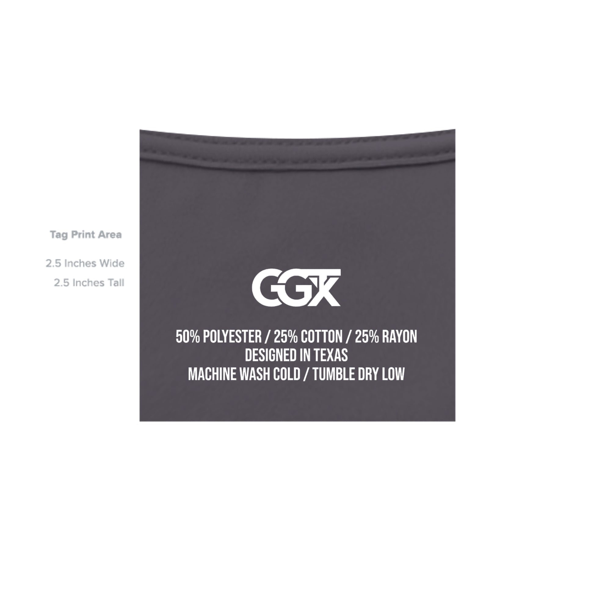 Solid Dark Grey Triblend - 3413C - INSIDE_TAG_LINE