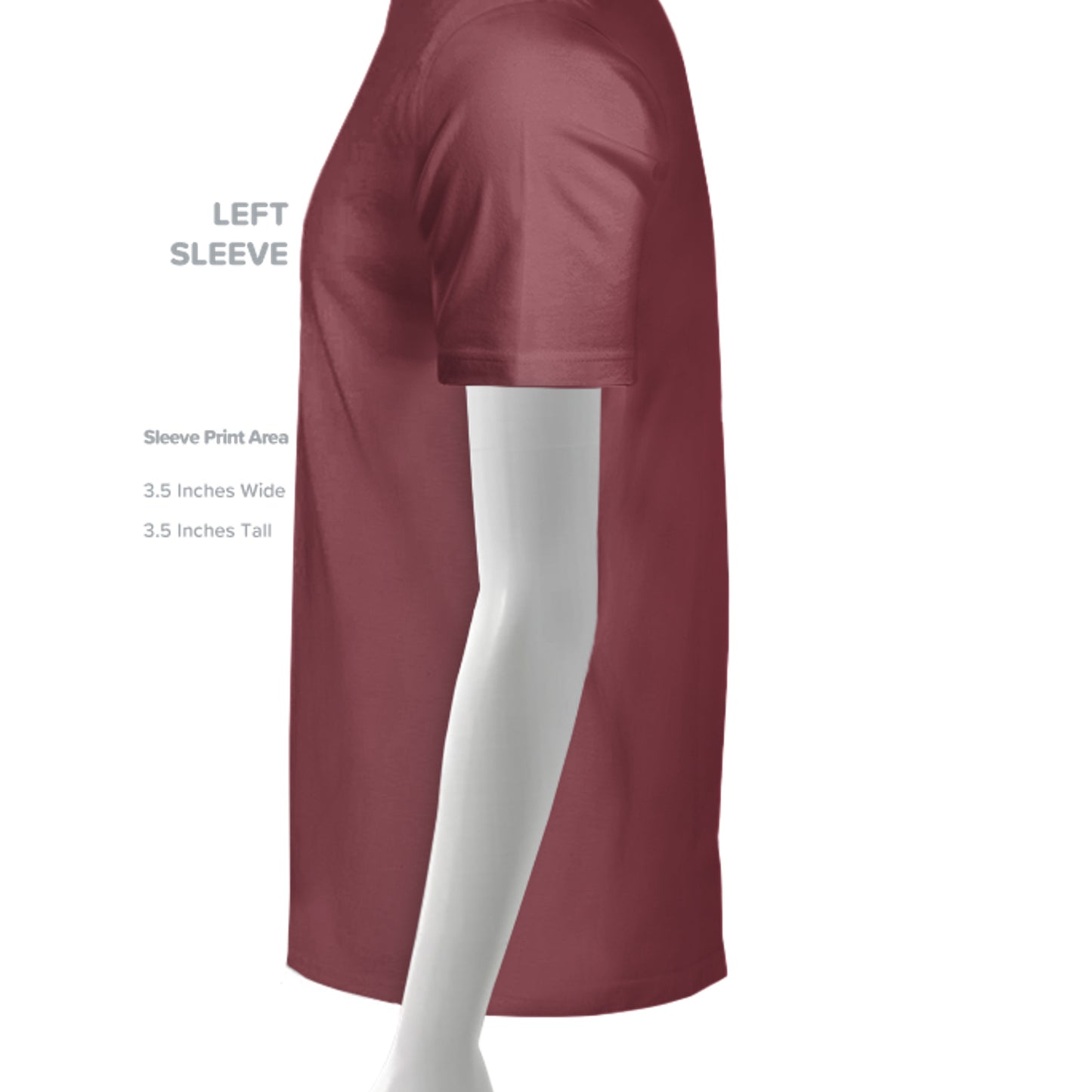 Solid Maroon Triblend - 3413C - SLEEVE_LEFT