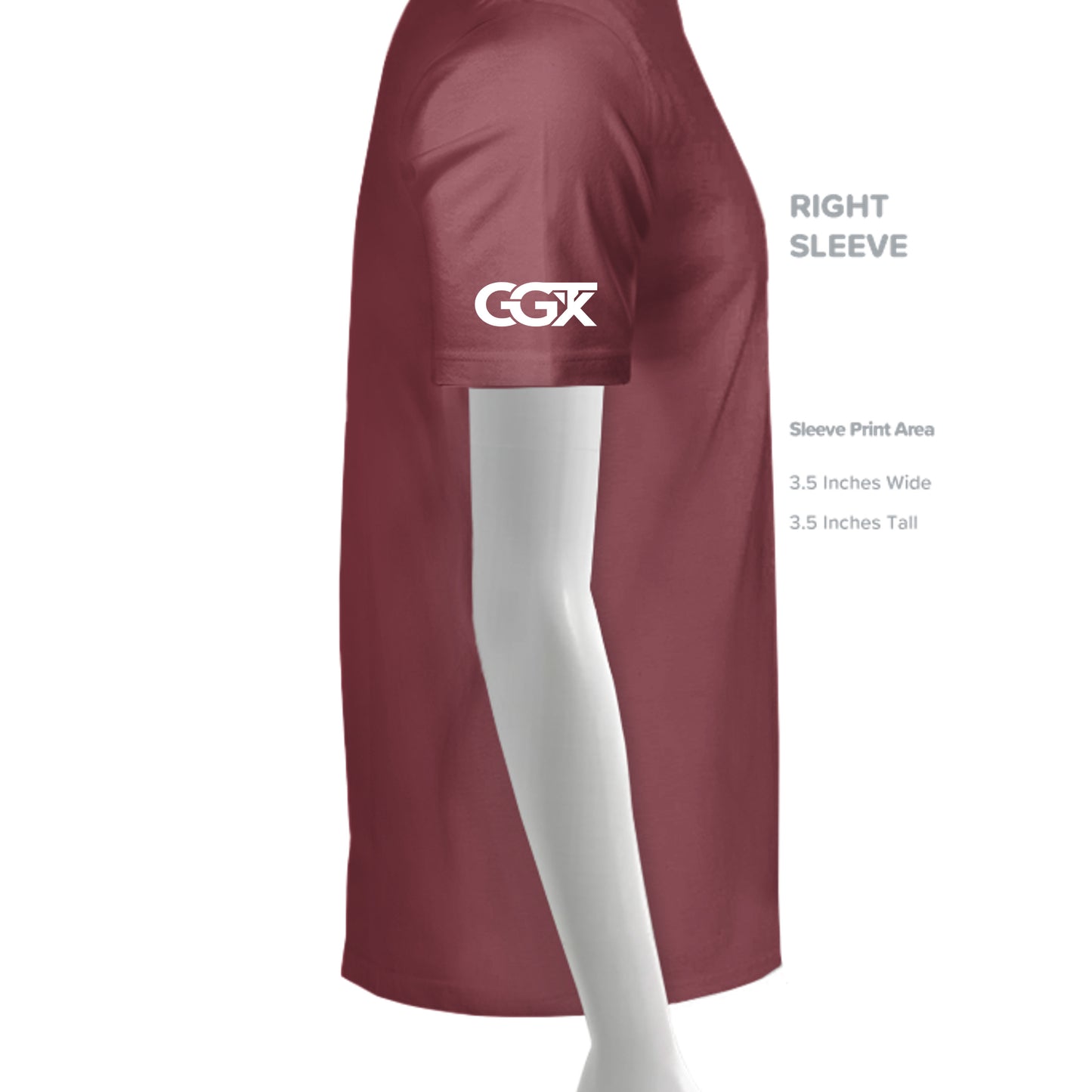 Solid Maroon Triblend - 3413C - SLEEVE_RIGHT