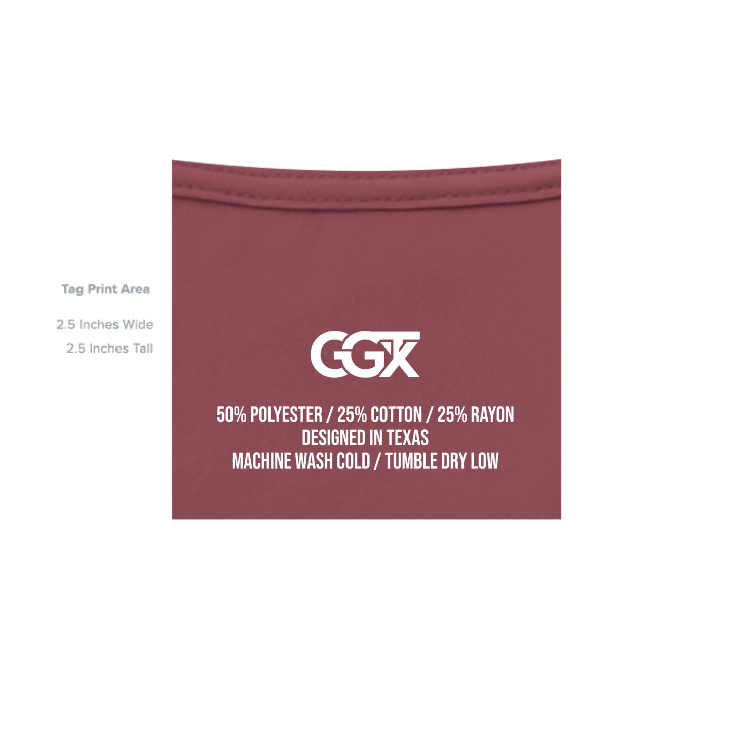 Solid Maroon Triblend - 3413C - INSIDE_TAG_LINE