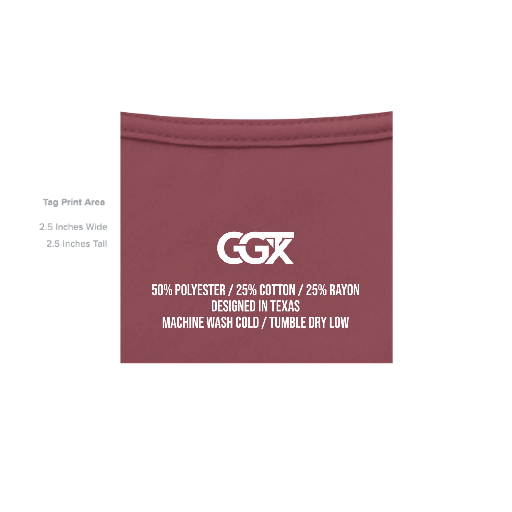 Solid Maroon Triblend - 3413C - INSIDE_TAG_LINE