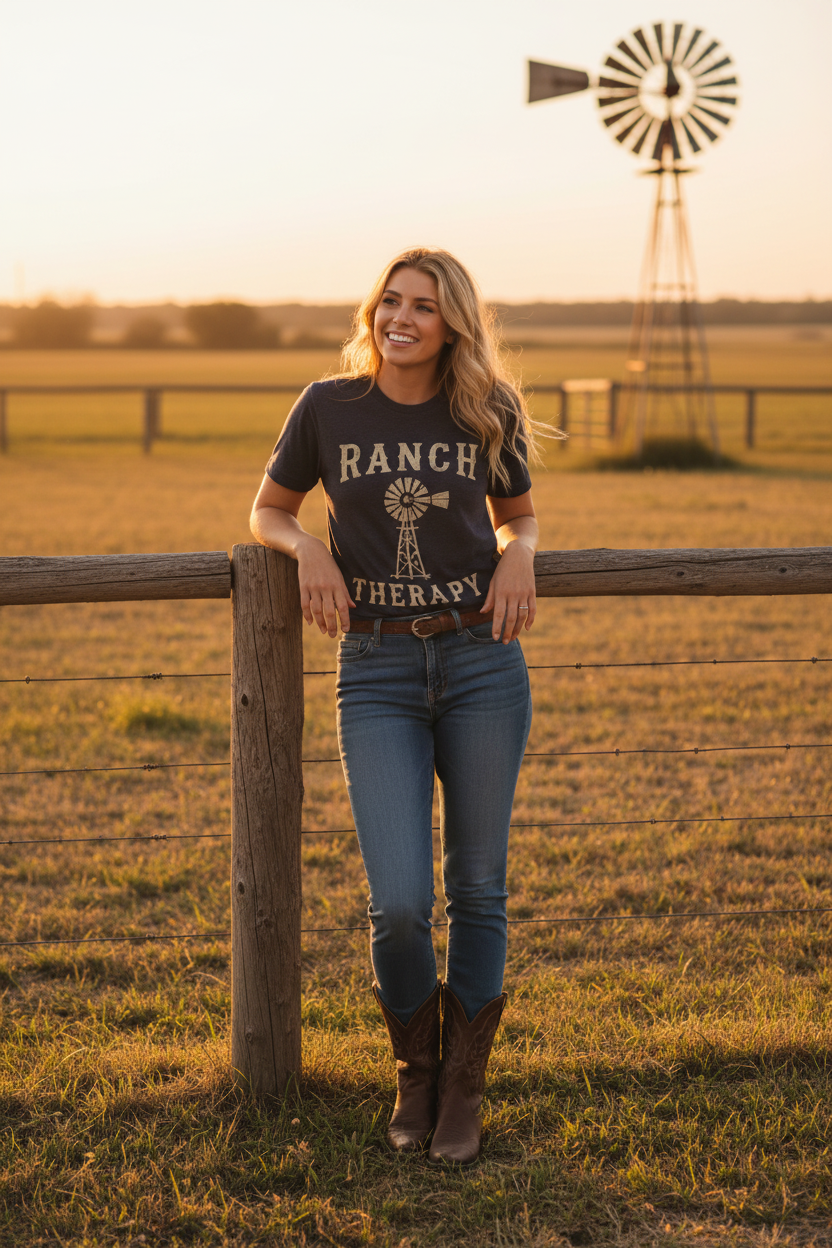 Ranch Therapy Tee Lifestyle Photo