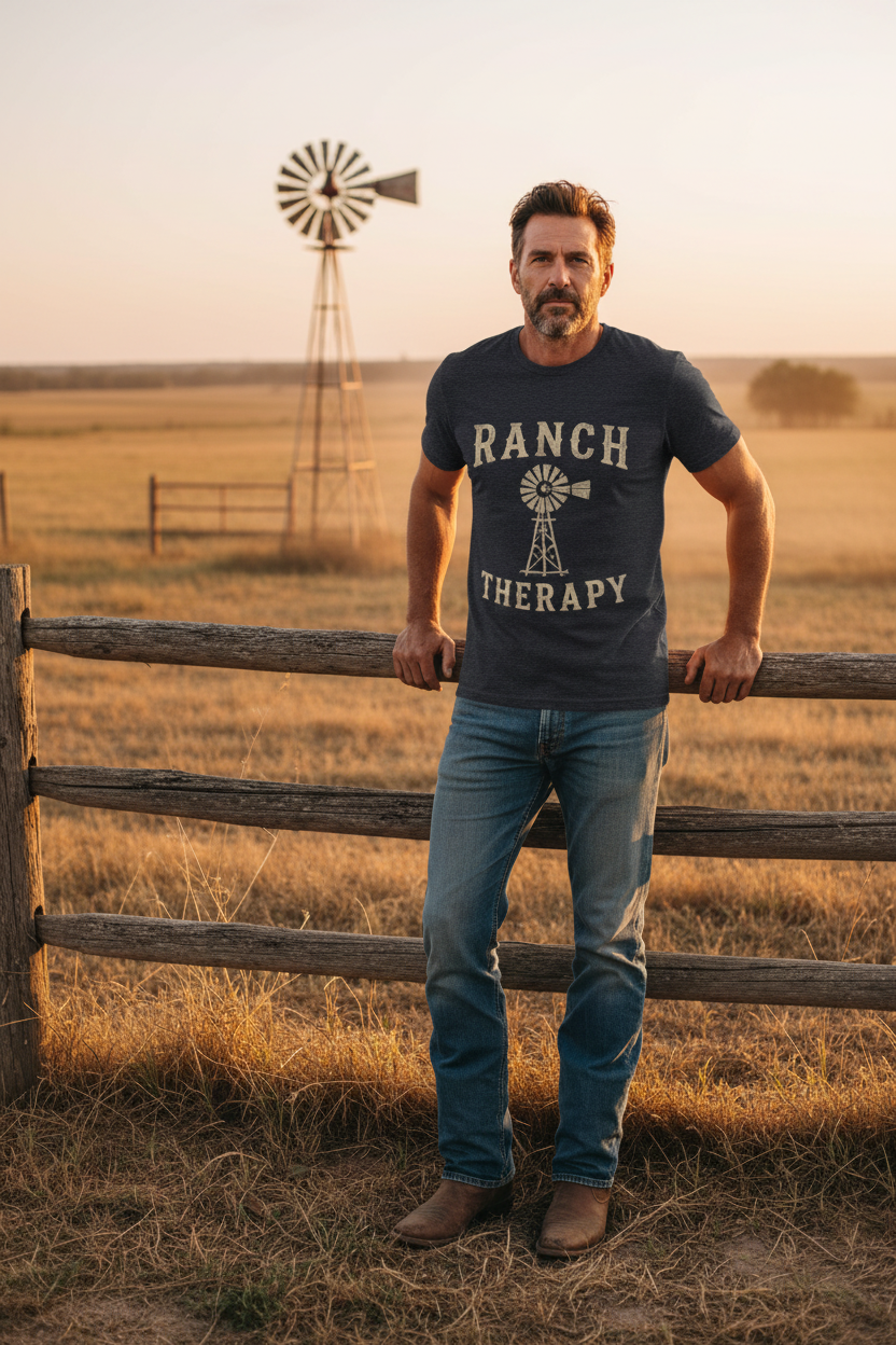 Ranch Therapy Tee Men's Lifestyle Photo